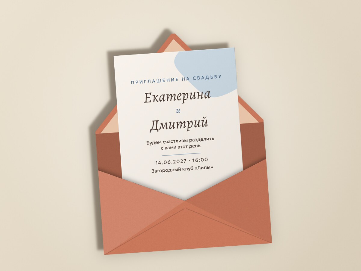 Туй. Глина, голубые тона — конвертта