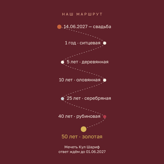 «Никах. Маршрут, бордовый» чакыру үрнәге — арткы ягы