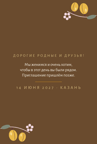 «Слива. Дата анонсы, жёлтая алыча» дата анонсы үрнәге — арткы ягы